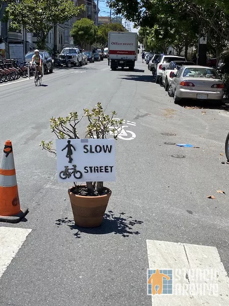 SF Lower Haight Slow Street Sign