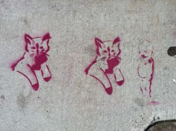 SF Lower Haight cat and doll