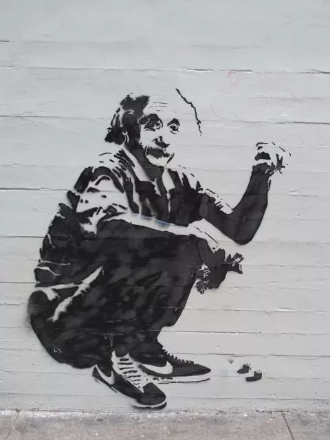SF Upper Haight Einstein Shoots Craps