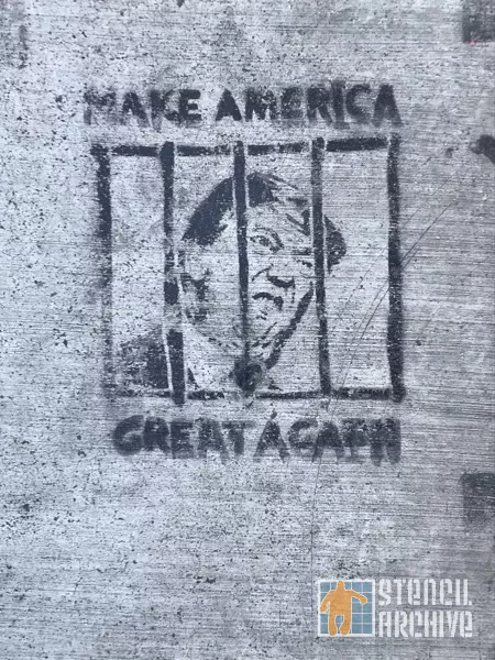 SF Upper Haight Make America Great Trump jailed