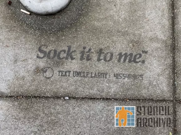 SF Upper Haight Uncle Larry Sock it to me Ad