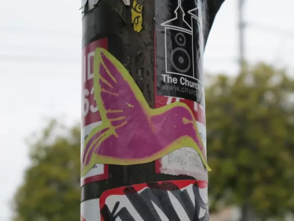 SF Upper Haight hummingbird sticker