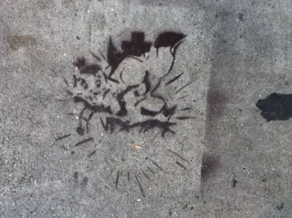 SF Upper Haight smiling crowned animal