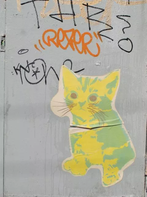 SF Upper Haight kitten wheat paste