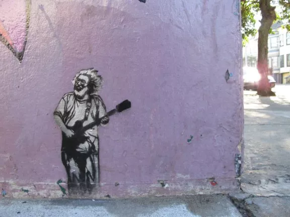 SF Upper Haight tiny Jerry Garcia Grateful Dead