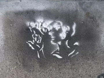 SF Haight Looking at Hand