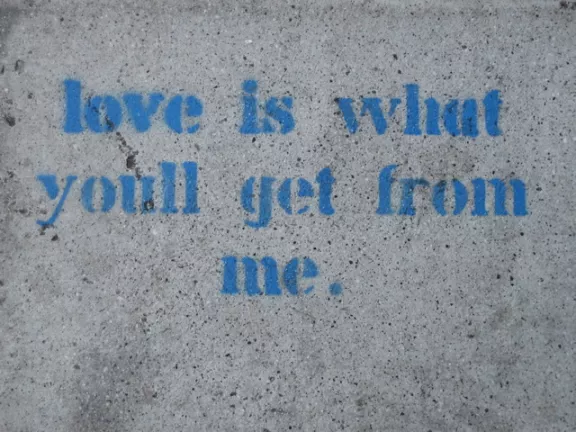 SF Duboce Park Love is What