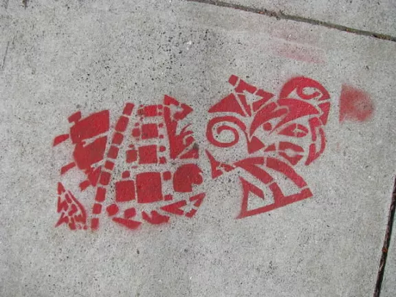 SF Upper Haight Red Abstract