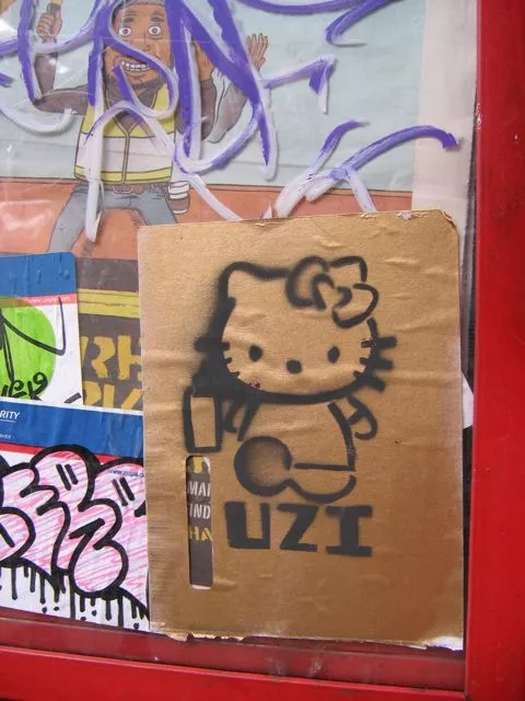 SF Upper Haight Hello Kitty UZI sticker