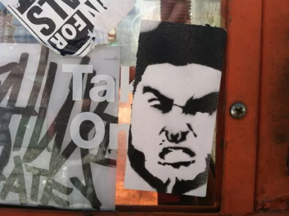SF Chinatown face on sticker