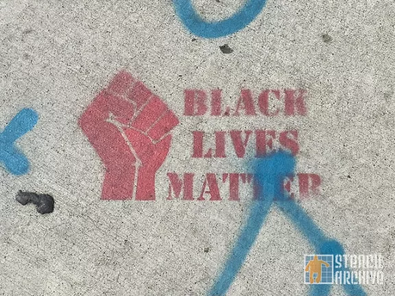 SF Nob Hill fist BLM Black Lives Matter