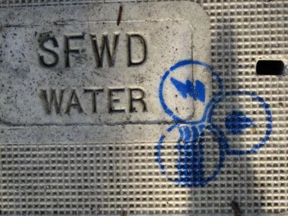 SF Water Dept stencil