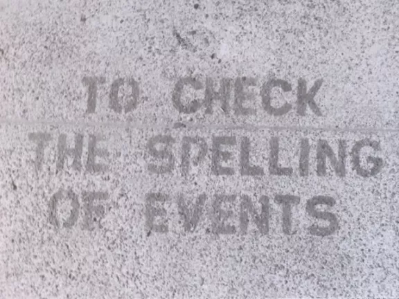 SF Castro c. 2000 check spelling events