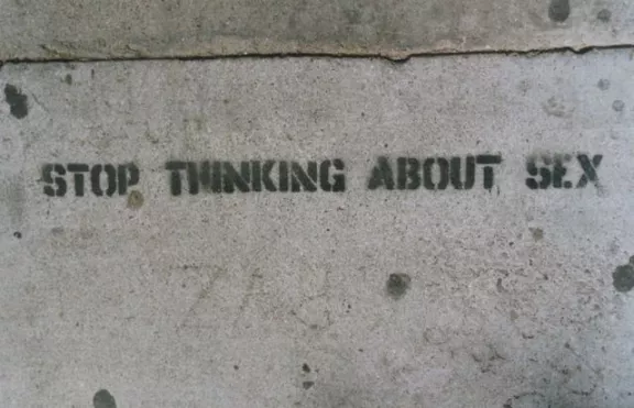 SF Mission Guerrero at 16th 1998 Stop Thinking About Sex