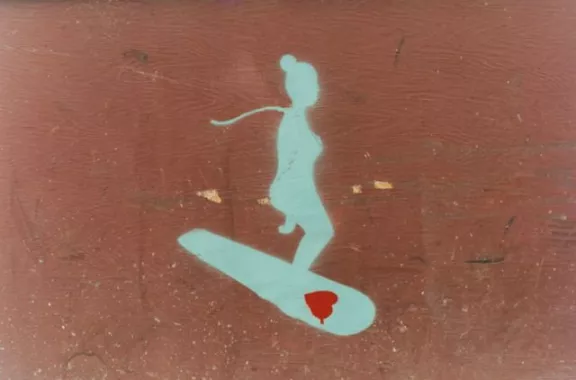 SF Valencia c. 2000 female surfer