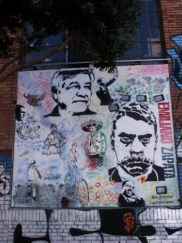 Negative Spaces SF 2003 Mural with Zapata