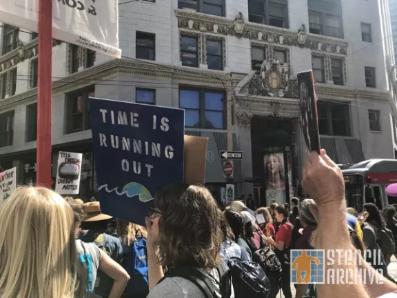 SF Protest Climate Strike 2019 Running Out
