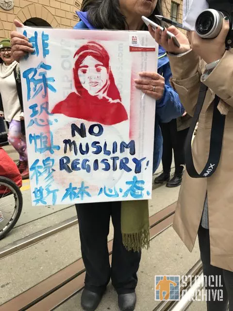 SF Protest J20 No Muslim Registry