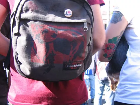 SF Protest May Day 2008 Elephant fabric