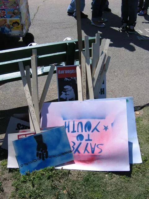 SF Protest May Day 2008 signs 01