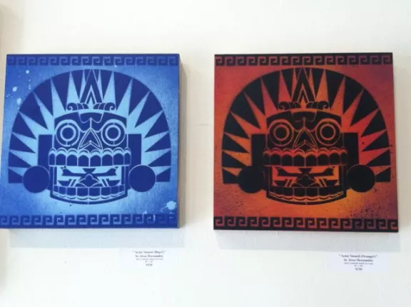 SF SoMa Jessie Hernandez Aztec Stencil