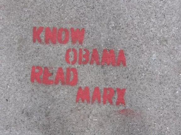 SF Financial District Know Obama Read Marx