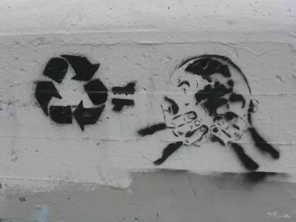 SF Ocean Beach Recycle Not Saving World