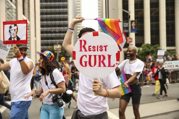 SF Market St. Pride parade Resist Gurl