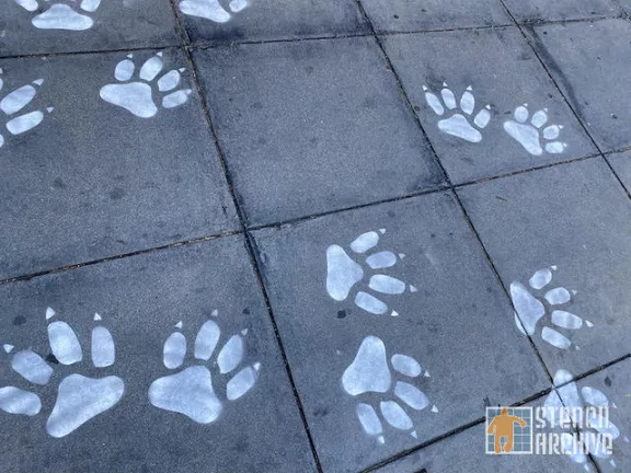 SF Polk St. paw prints