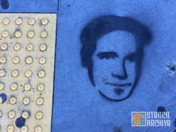 SF Civic Center soul patch portrait