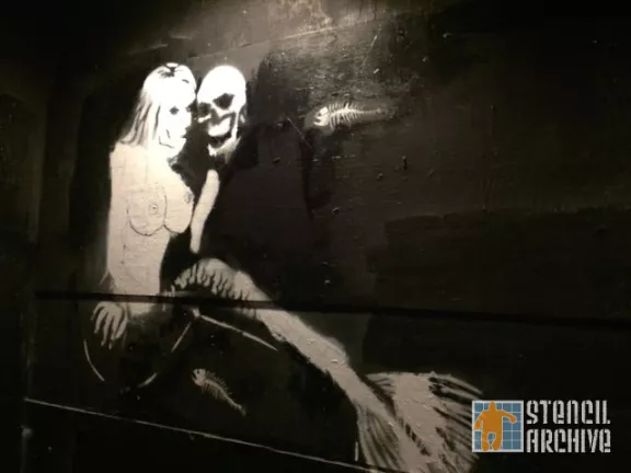 SF Upper Market Lucky 13 Mermaid skull