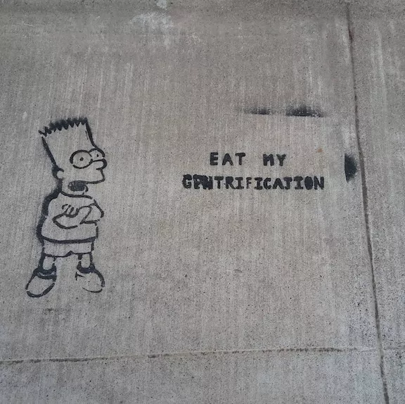 SF Mission Bart Simpson eat my gentrification