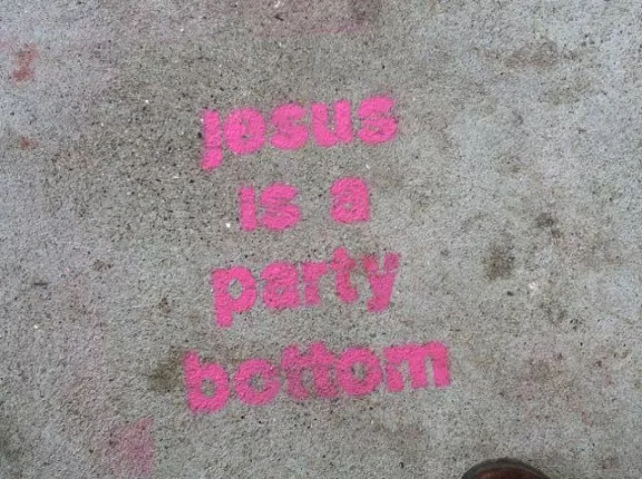 SF Mission Dolores Park Jesus party bottome