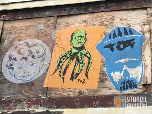 FKZ Fallenkingz SF Mission OctoFrank TOF wheatpaste