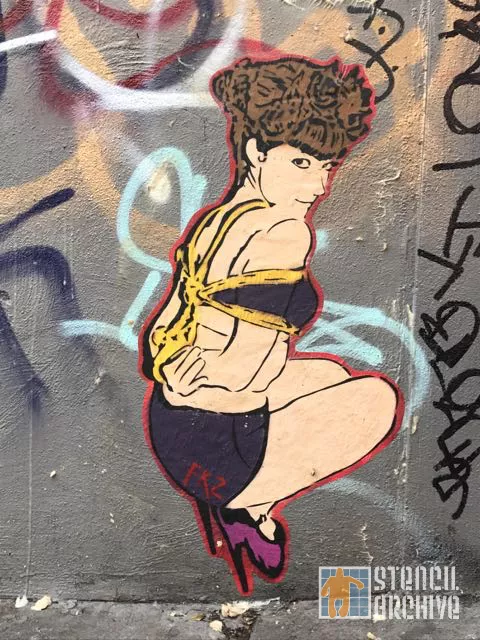 FKZ Fallenkingz SF Mission female bound wheatpaste