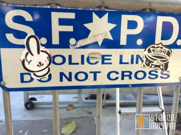 SF Mission Mickey Middle Finger sticker