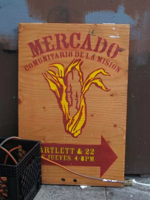 SF Mission Mission Market Sign