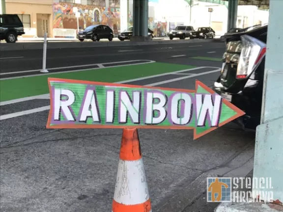 SF Mission RAINBOW parking sign
