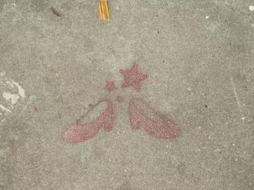 SF Mission red shoes and star