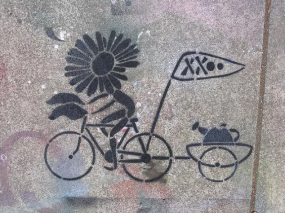 SF Mission flower bike 01 xxoo
