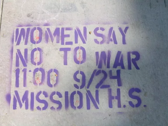 SF Mission Women Say No to War