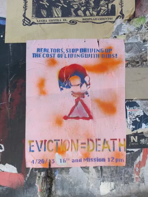 SF Valencia St. wall Eviction equals death