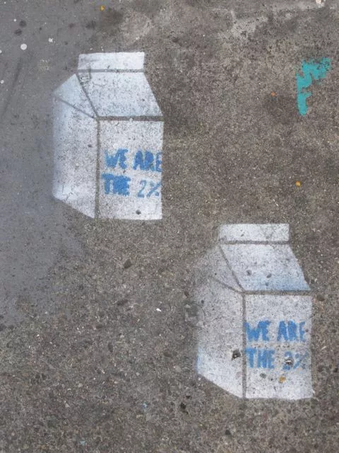 SF Valencia St. We are 2 percent milk