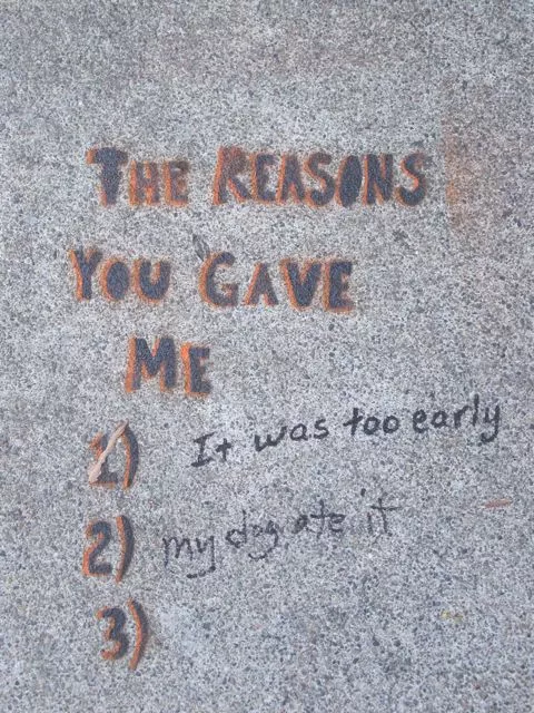 Todd Hanson Valencia the reasons you gave me