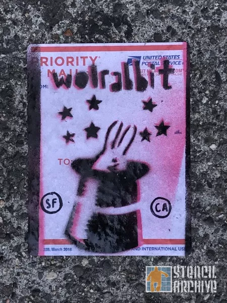 SF Valencia St. wolrabbit sticker