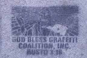 SF Valencia St. God Bless Graffiti 01