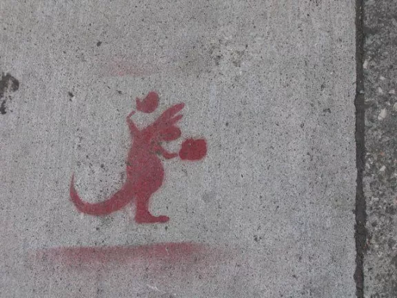 SF Valencia St. Boxing Kangaroo