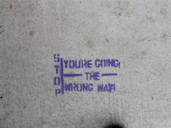 SF Valencia St. Wrong Way