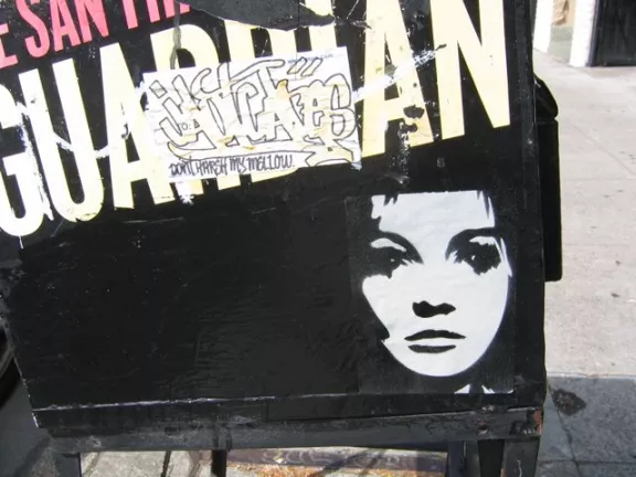 SF Valencia St. face sticker