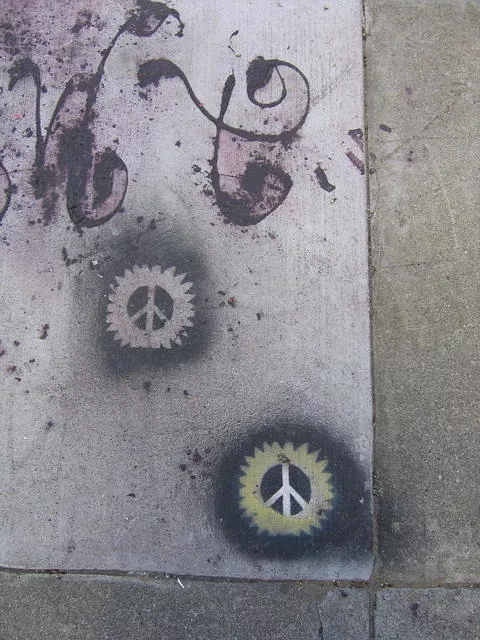 SF Valencia St. peace sign